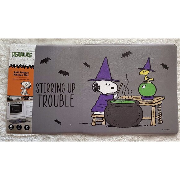 Peanuts Other - Peanuts Halloween Snoopy Kitchen Mat Anti Fatigue 18x30” Witch Cauldron NEW